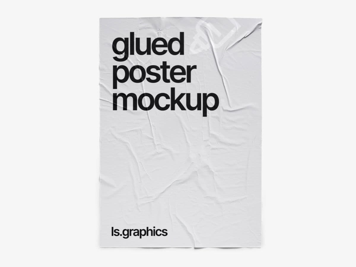 Glued Posters Glossy online mockup
