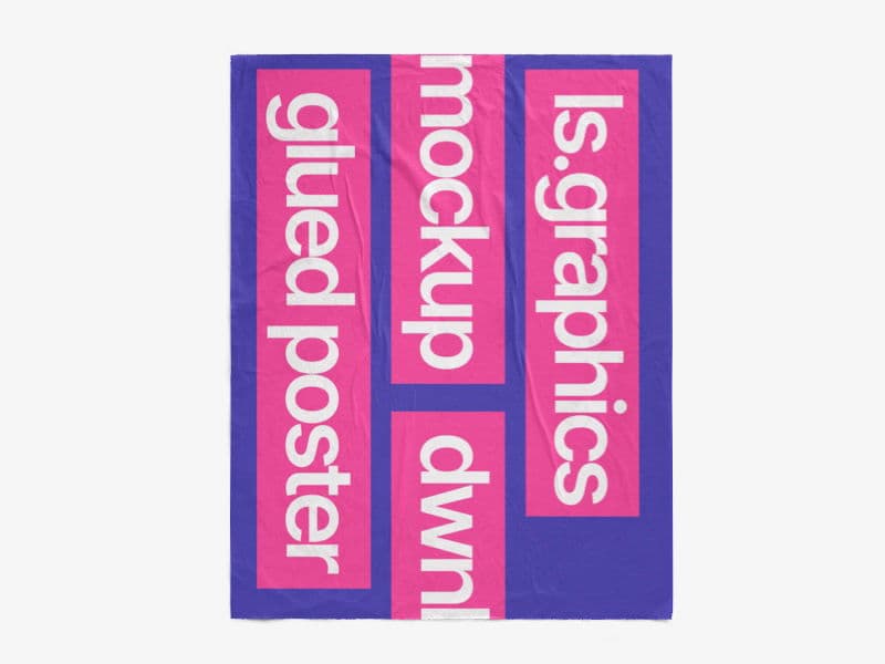 Glued Posters Textured online mockup