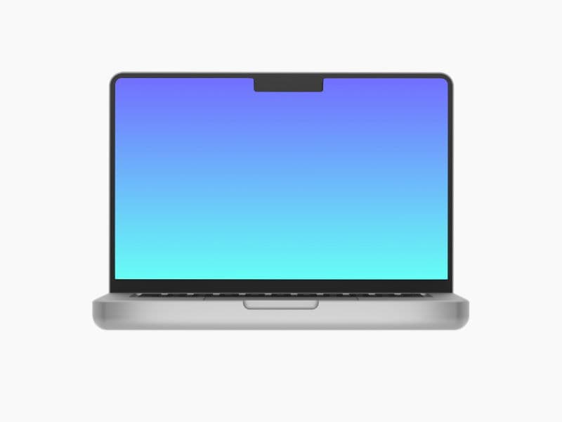 Cartoon Laptop online mockup