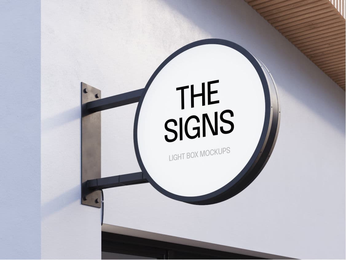Lightbox Sign Mockup online mockup