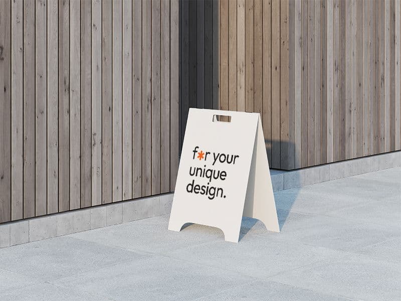 Boards. Floor Sign Board online mockup