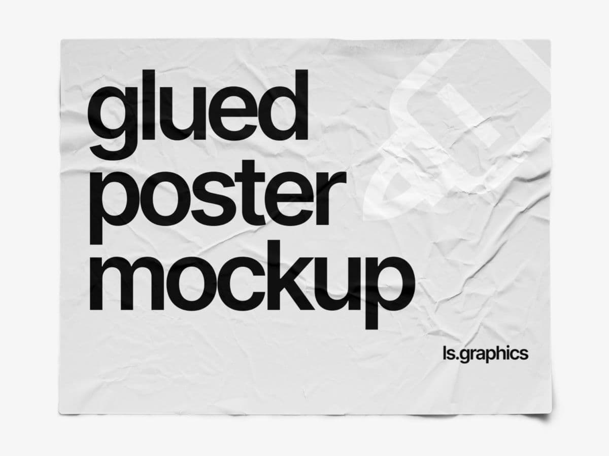 Glued Posters online mockup