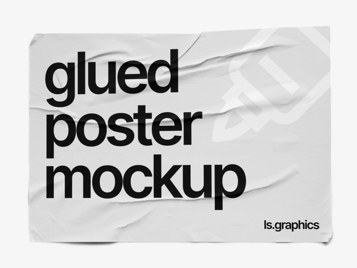 Glued Posters online mockup