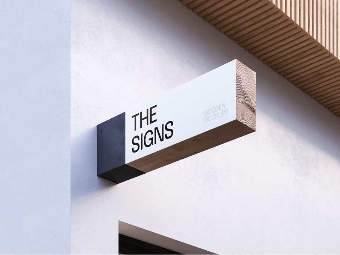 Wood Sign Mockup online mockup