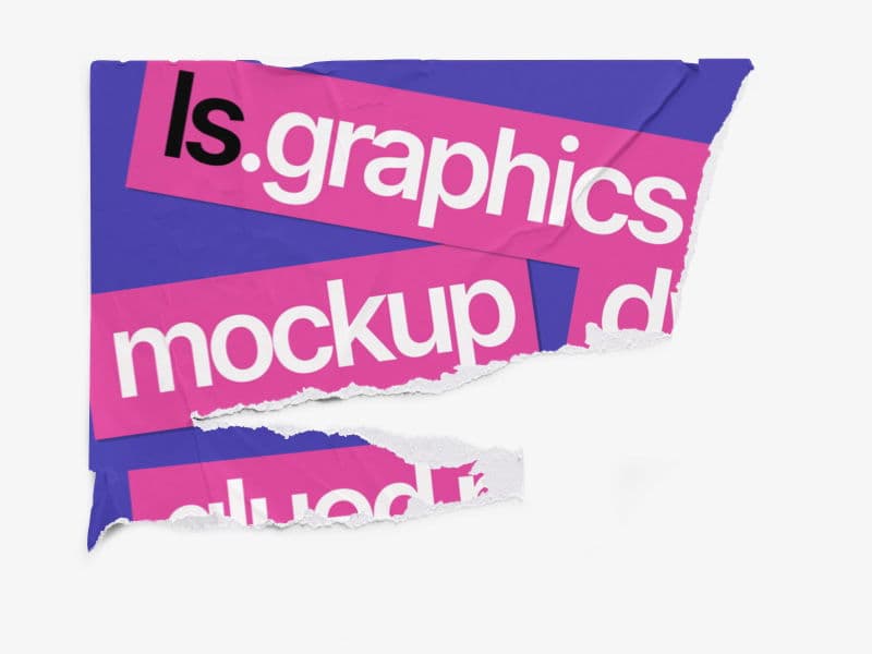 Glued Posters online mockup