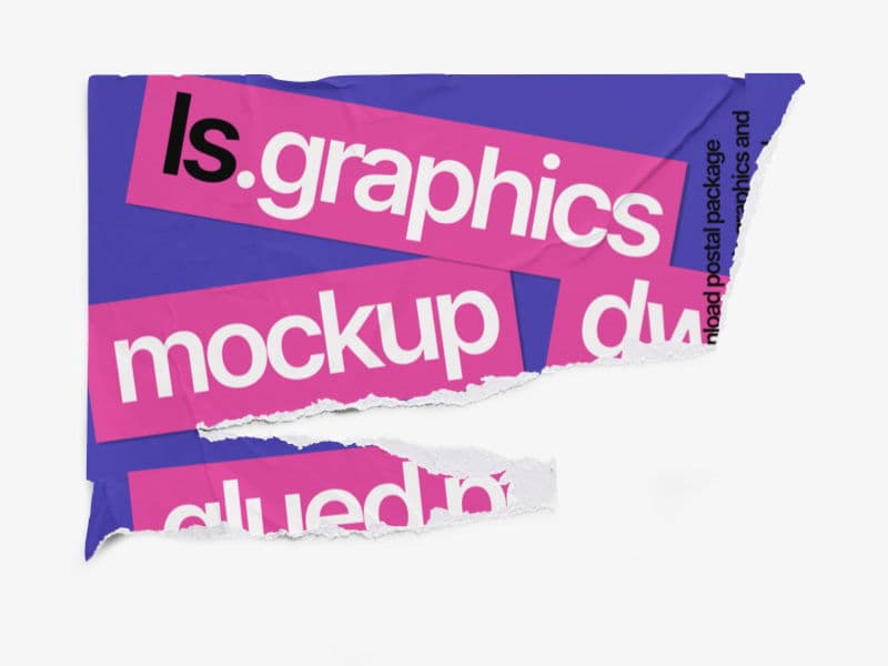 Glued Posters online mockup