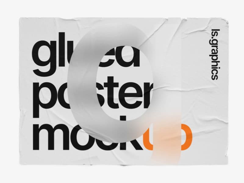Glued Posters online mockup