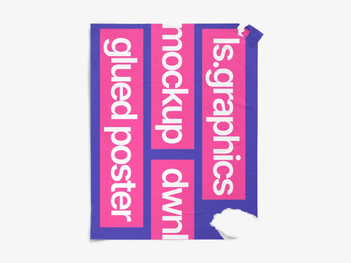 Glued Posters online mockup