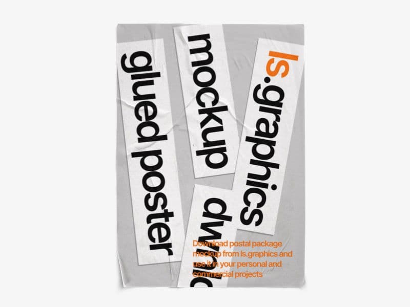Glued Posters Textured online mockup