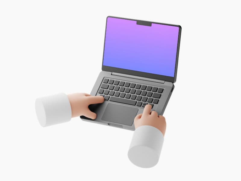 Cartoon Laptop online mockup