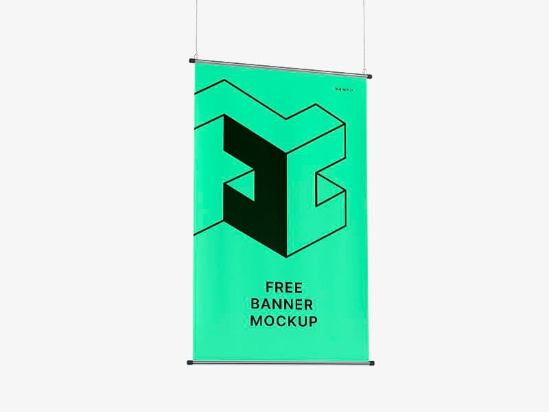 Modern Hanging Banner online mockup