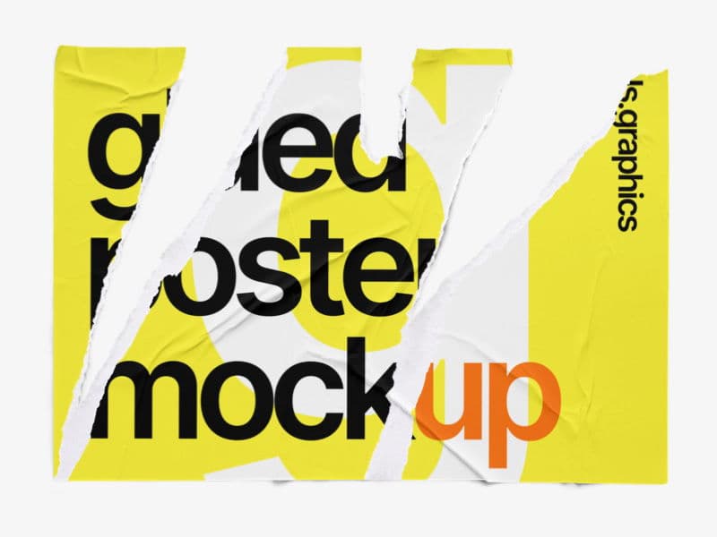 Glued Posters online mockup