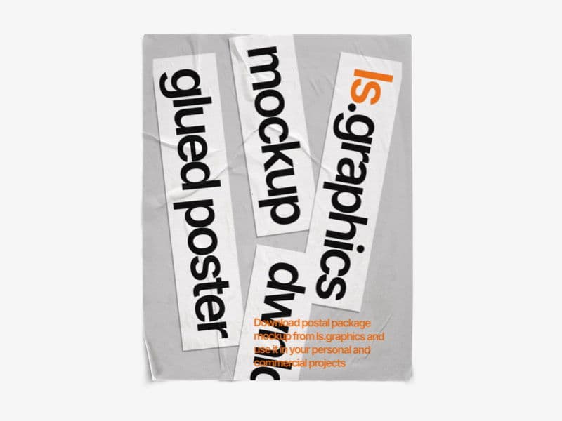 Glued Posters Textured online mockup