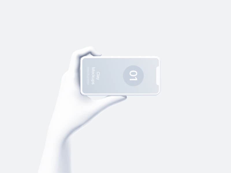 Hand and iPhone online mockup