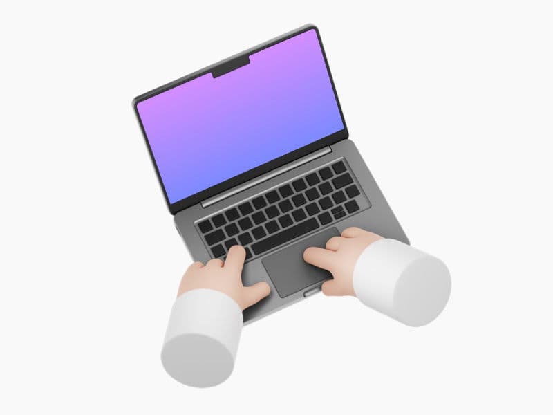 Cartoon Laptop online mockup