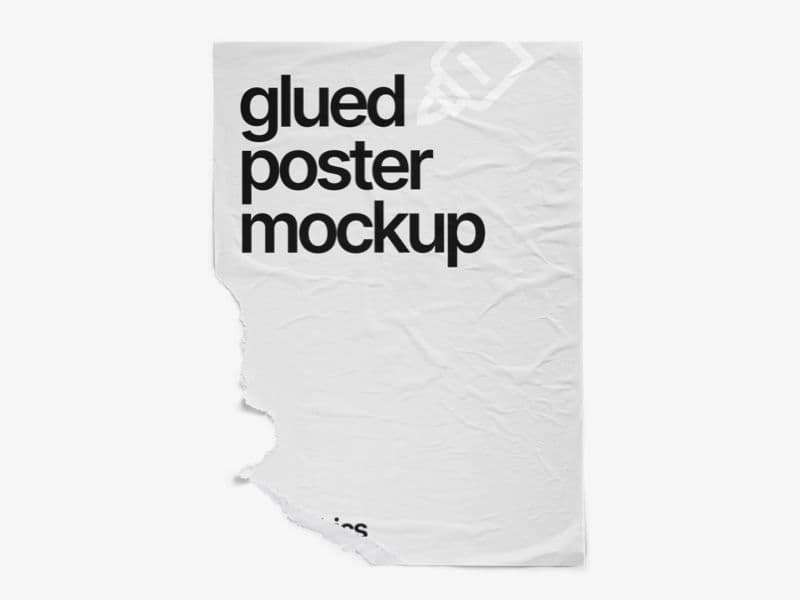 Glued Posters online mockup