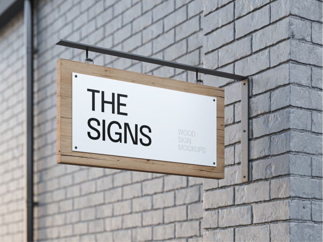 Wood Sign Mockup online mockup