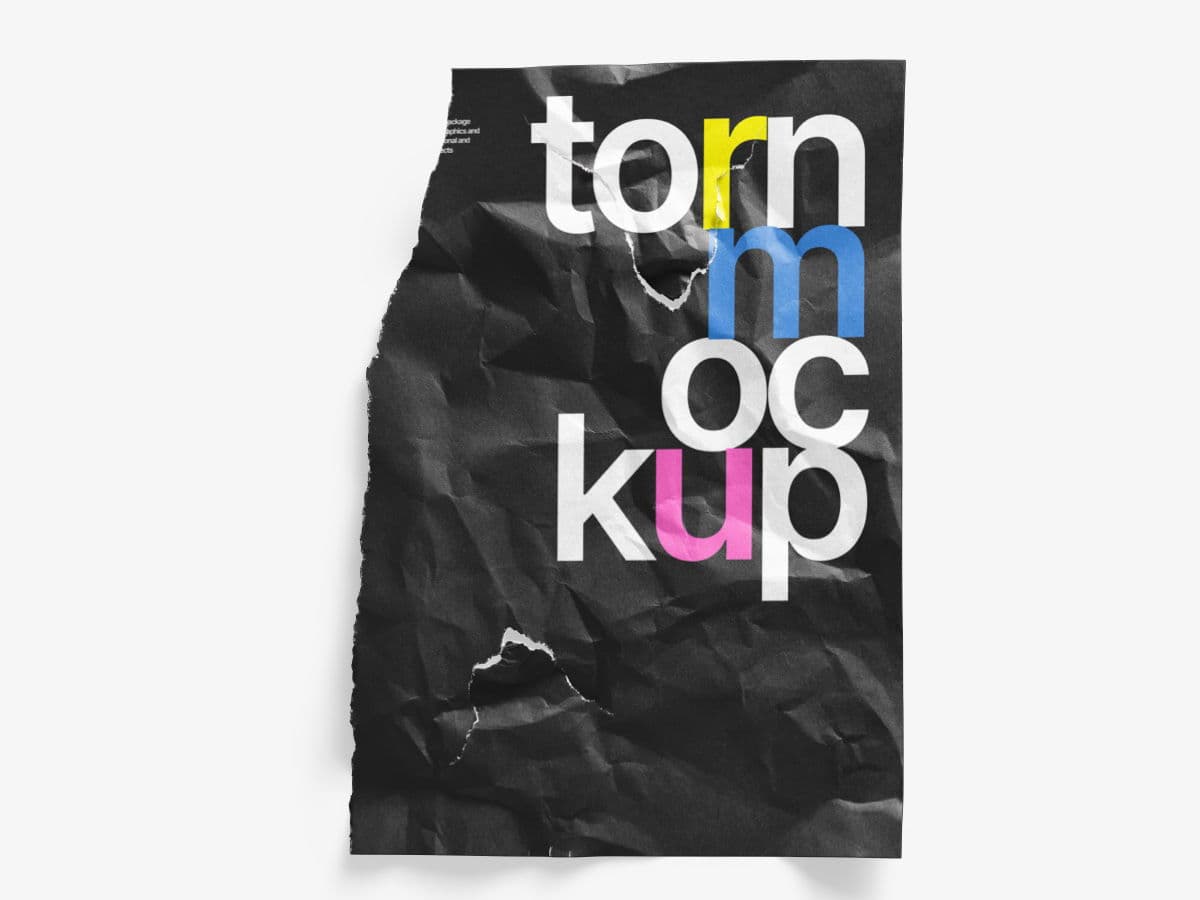 Torn Posters Textured online mockup