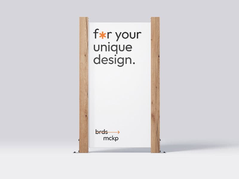 Boards. Floor Sign Stand online mockup