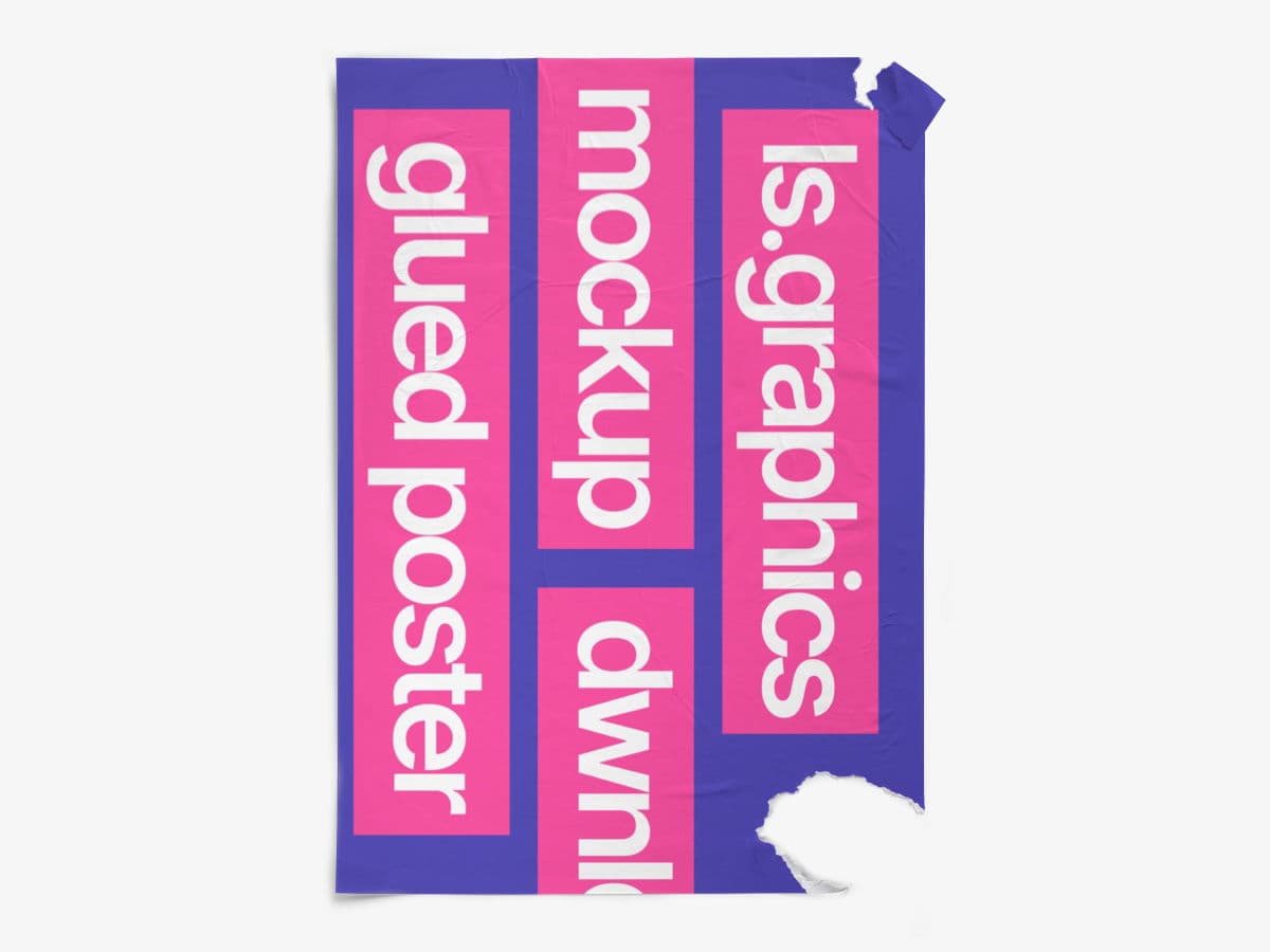 Glued Posters online mockup