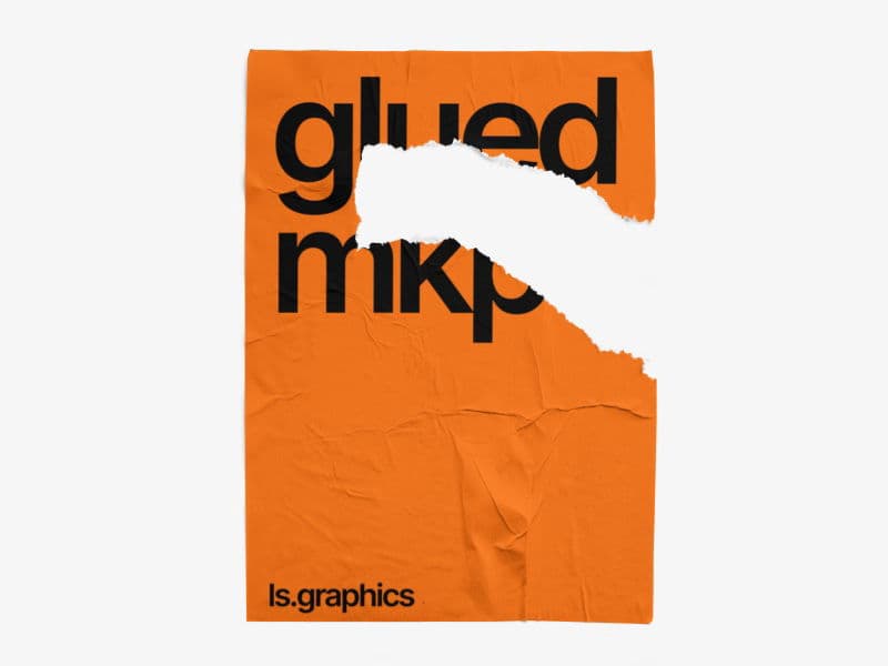 Glued Posters Textured online mockup