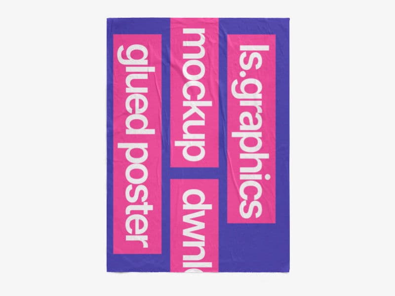 Glued Posters Textured online mockup