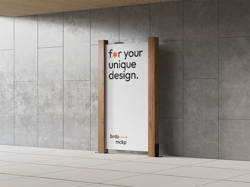 Boards. Floor Sign Stand online mockup
