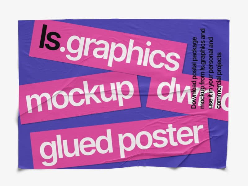 Glued Posters Textured online mockup