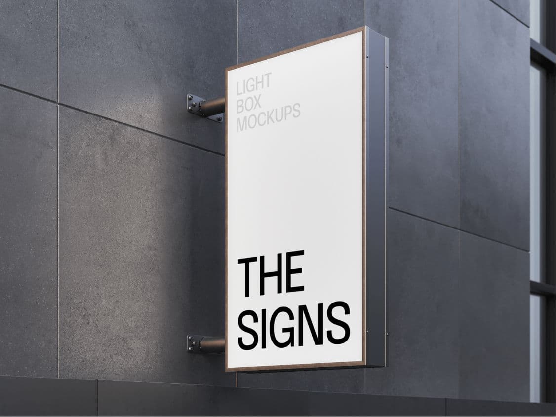 Lightbox Sign Mockup online mockup
