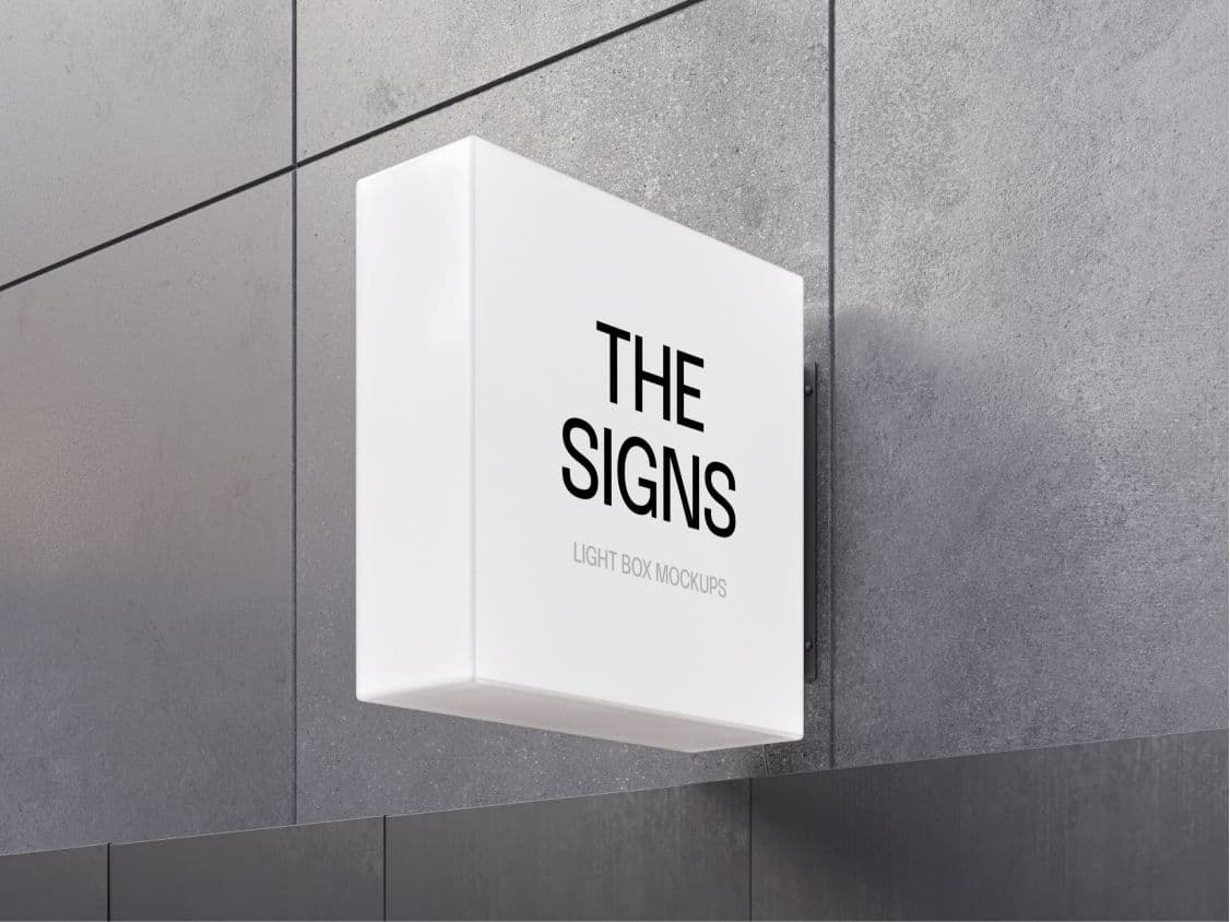 Lightbox Sign Mockup online mockup