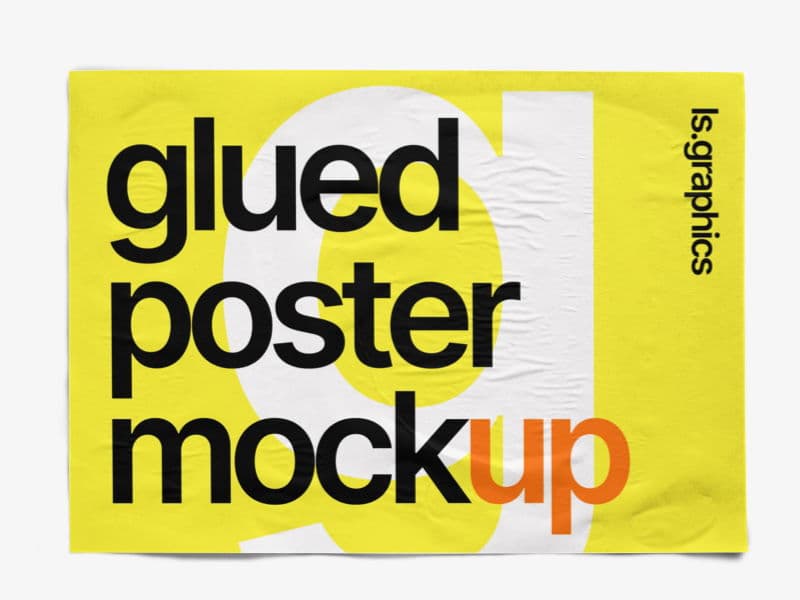 Glued Posters Textured online mockup