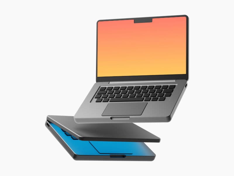 Cartoon Laptop online mockup