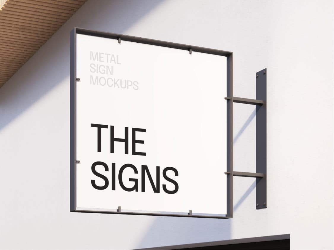 Metal Sign Mockup online mockup