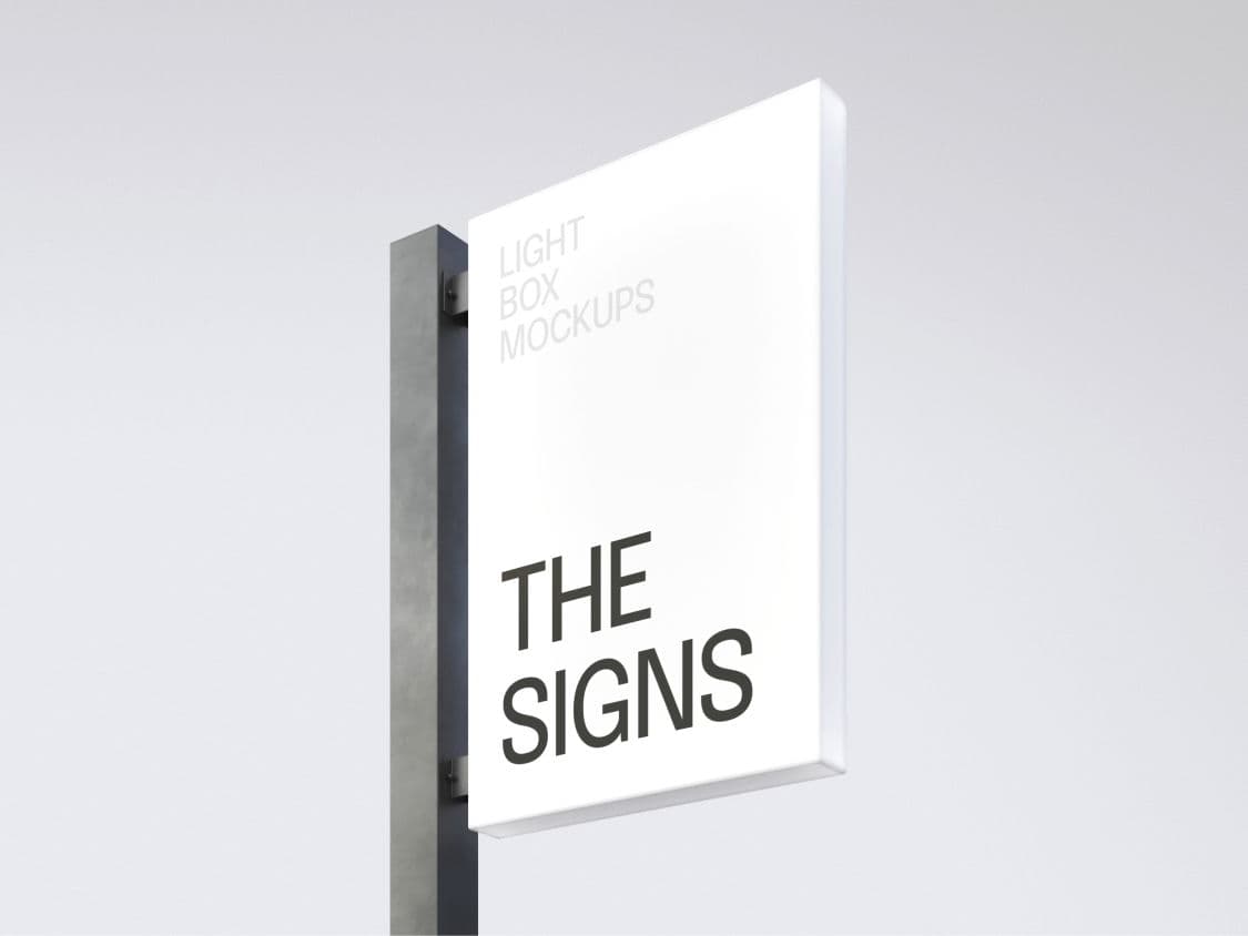 Lightbox Sign Mockup online mockup