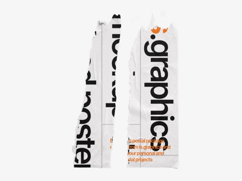 Glued Posters Textured online mockup