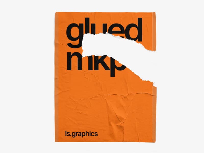 Glued Posters Textured online mockup