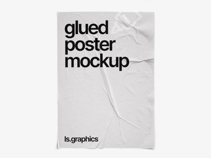 Glued Posters Textured online mockup