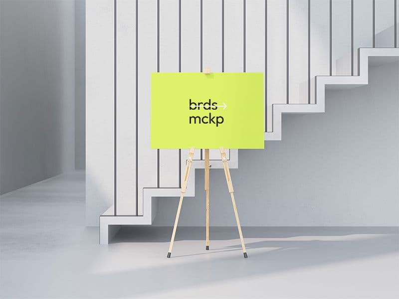 Boards. Floor Sign Stand online mockup