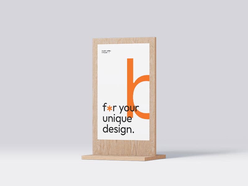 Boards. Floor Sign Stand online mockup