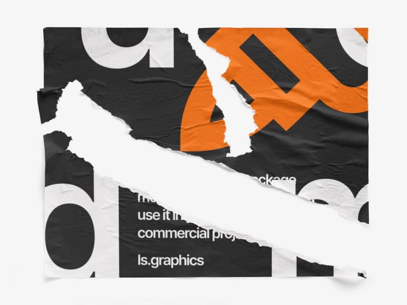 Glued Posters Textured online mockup