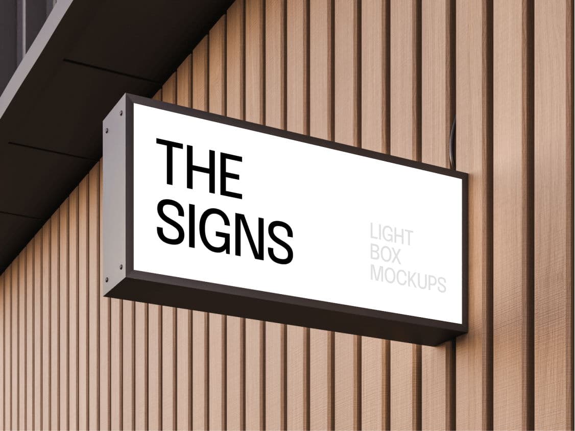 Lightbox Sign Mockup online mockup