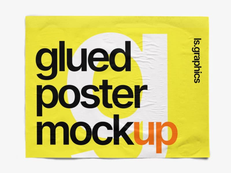 Glued Posters Textured online mockup