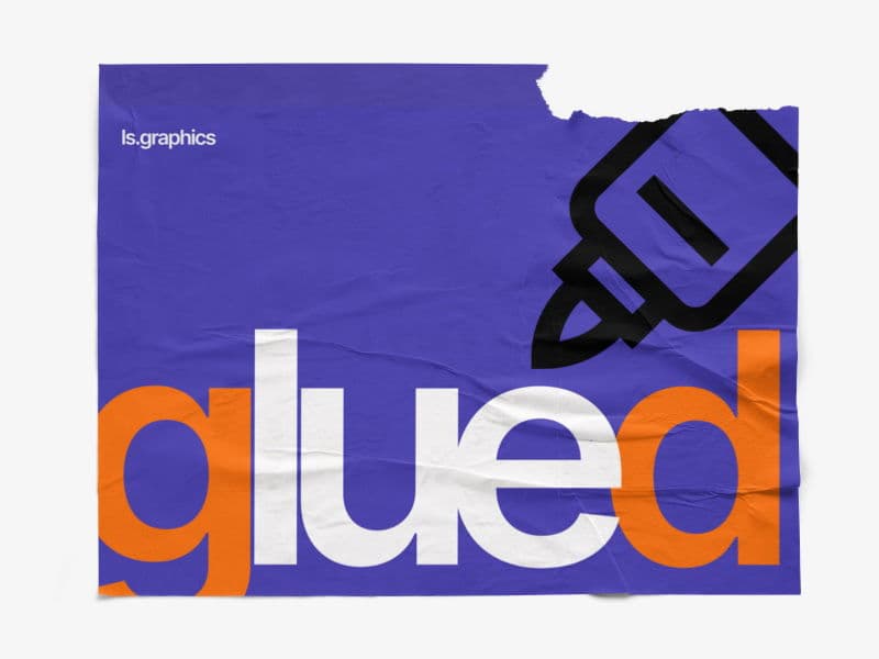 Glued Posters Textured online mockup