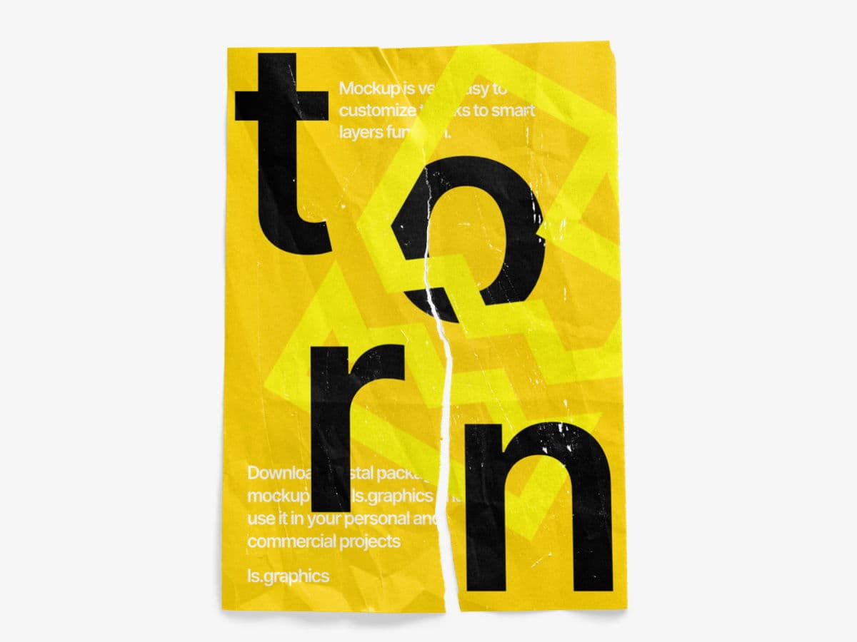 Torn Posters Textured online mockup