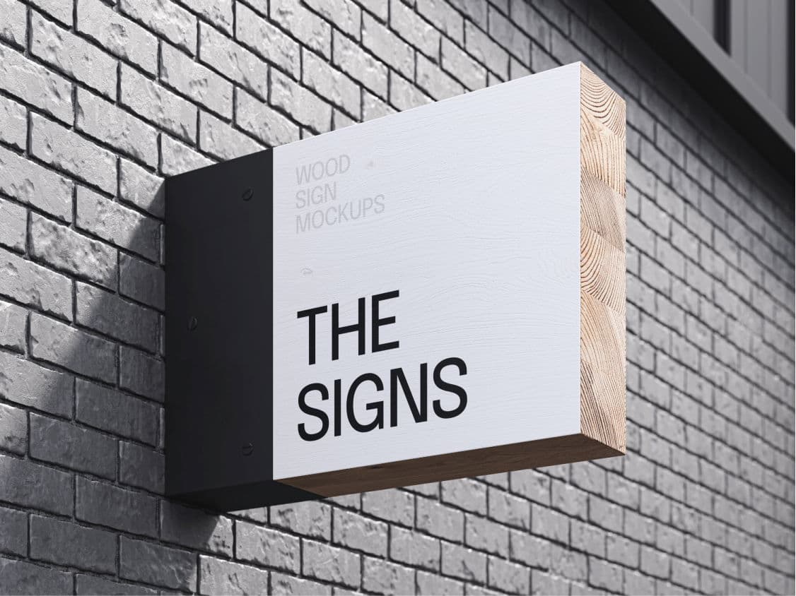 Wood Sign Mockup online mockup