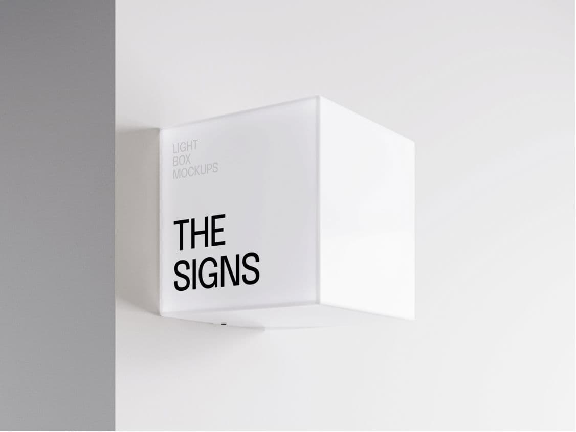 Lightbox Sign Mockup online mockup