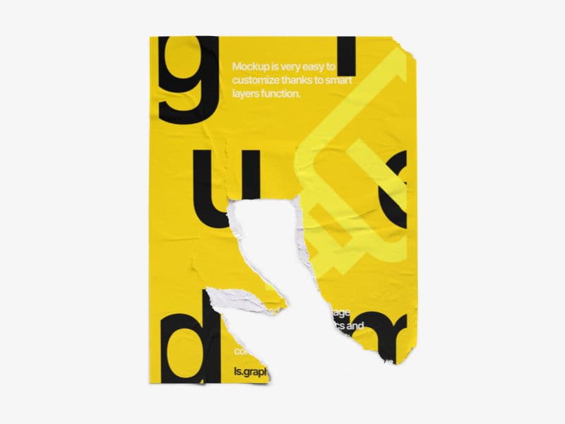 Glued Posters online mockup