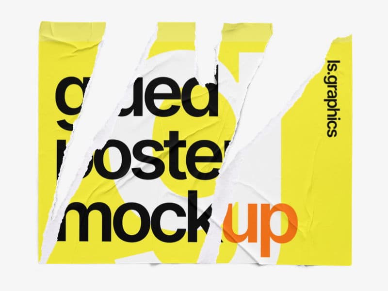 Glued Posters online mockup