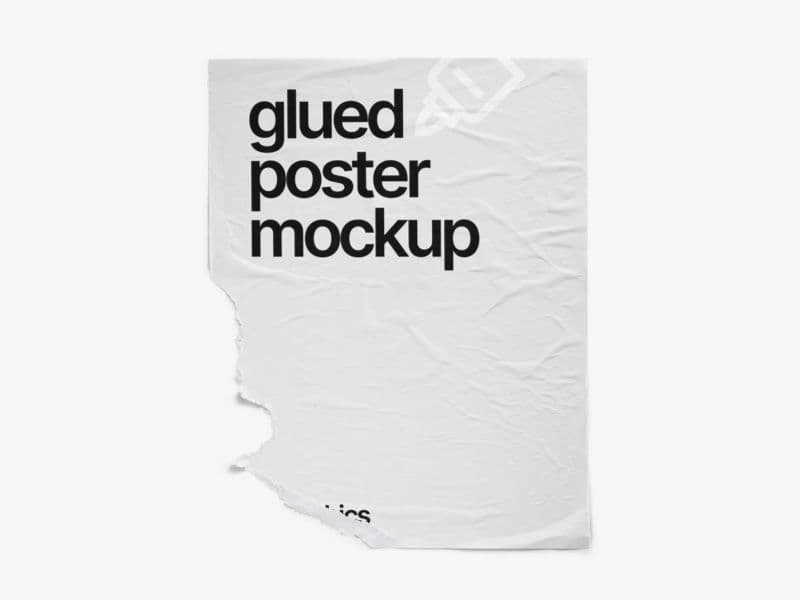 Glued Posters online mockup
