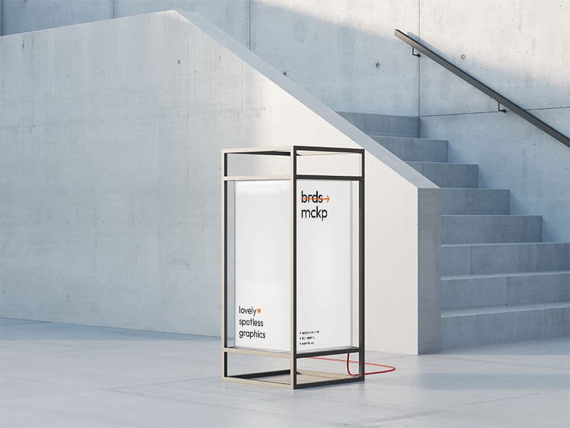 Boards. Floor Sign Stand online mockup